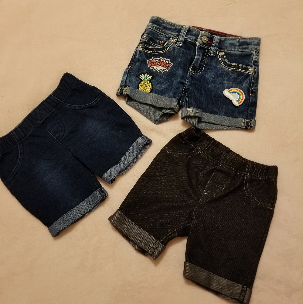 Bundle 3pcs Jordache, Jumping Beans, 365 Kids Denim Shirts Size 4 Girls